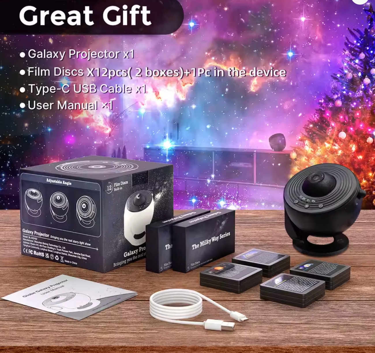 Ceiling Star Projector | Star Projector with Built-in Timer | Relaxing Atmosphere for Dreamers