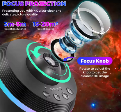 Ceiling Star Projector | Star Projector with Built-in Timer | Relaxing Atmosphere for Dreamers