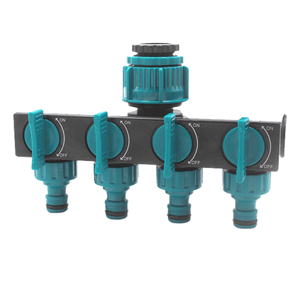 4-Way Garden Hose Splitter with Separate Control - Flexible Irrigation for Gardens and Flower Beds
