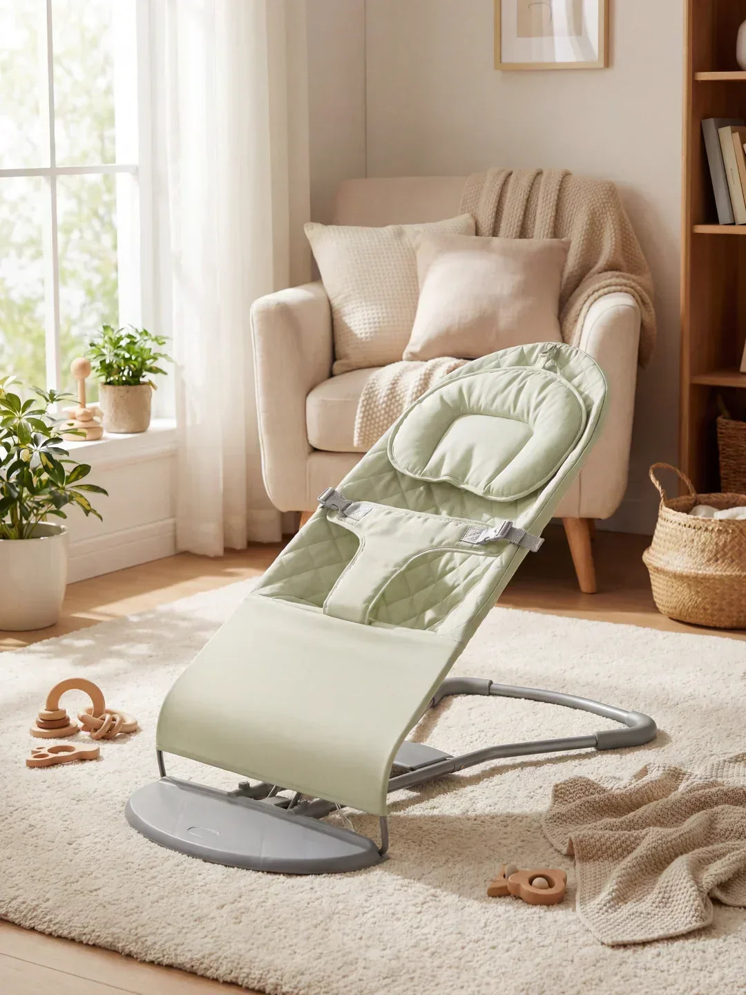 Sdraietta Neonato Ergonomica con Movimento a Dondolo Naturale | Comfort e Sicurezza per il Tuo Bambino 1