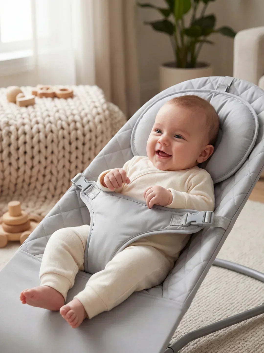Sdraietta Neonato Ergonomica con Movimento a Dondolo Naturale | Comfort e Sicurezza per il Tuo Bambino 8