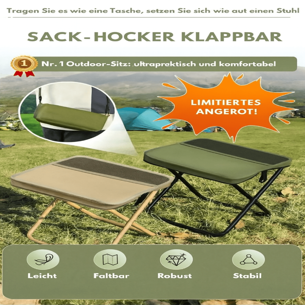 2-in-1 Waterproof Folding Chair with Backpack - Lightweight and Versatile for Outdoor Adventures