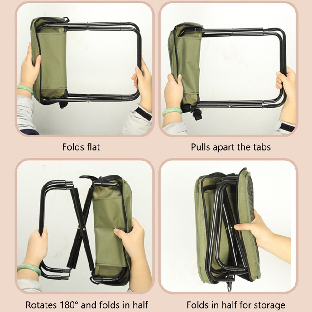 2-in-1 Waterproof Folding Chair with Backpack - Lightweight and Versatile for Outdoor Adventures
