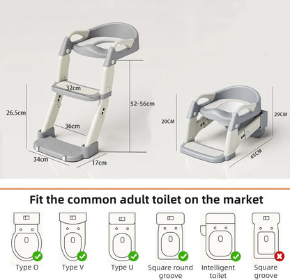 Sedile per WC per Bambini | 3 in 1 con Gradini Antiscivolo e Design Pieghevole | Comfort e Sicurezza per il Tuo Bambino 1