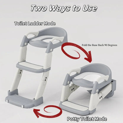Sedile per WC per Bambini | 3 in 1 con Gradini Antiscivolo e Design Pieghevole | Comfort e Sicurezza per il Tuo Bambino 2