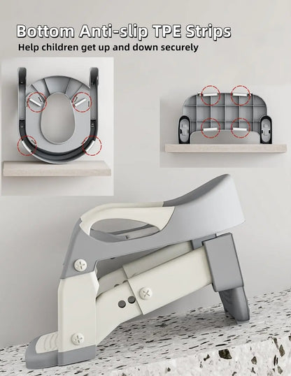 Sedile per WC per Bambini | 3 in 1 con Gradini Antiscivolo e Design Pieghevole | Comfort e Sicurezza per il Tuo Bambino 3