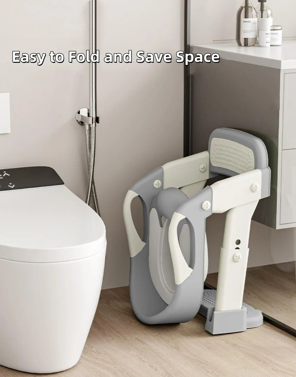 Sedile per WC per Bambini | 3 in 1 con Gradini Antiscivolo e Design Pieghevole | Comfort e Sicurezza per il Tuo Bambino 5