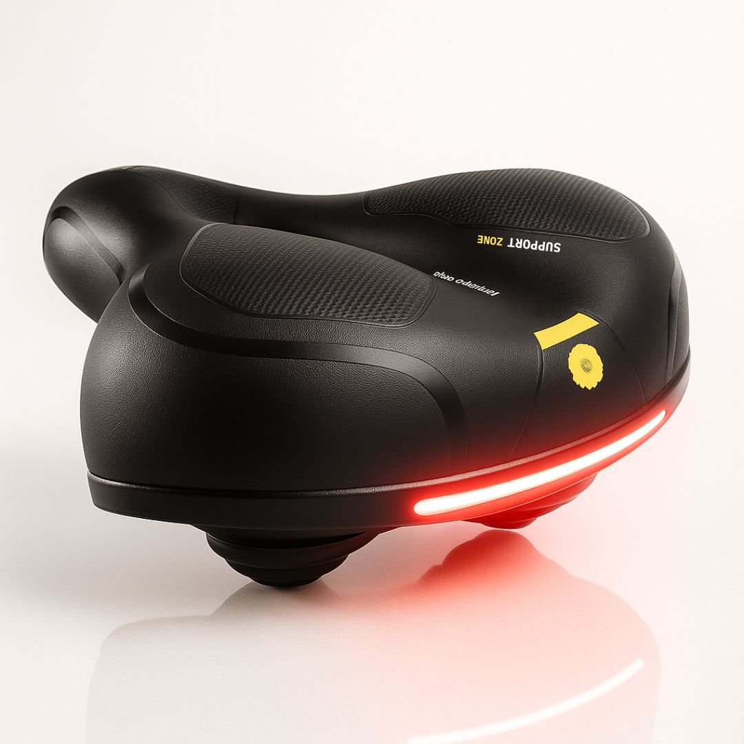 Ergonomic Bicycle Saddle with Suspension and Water-repellent Design for Optimal Comfort