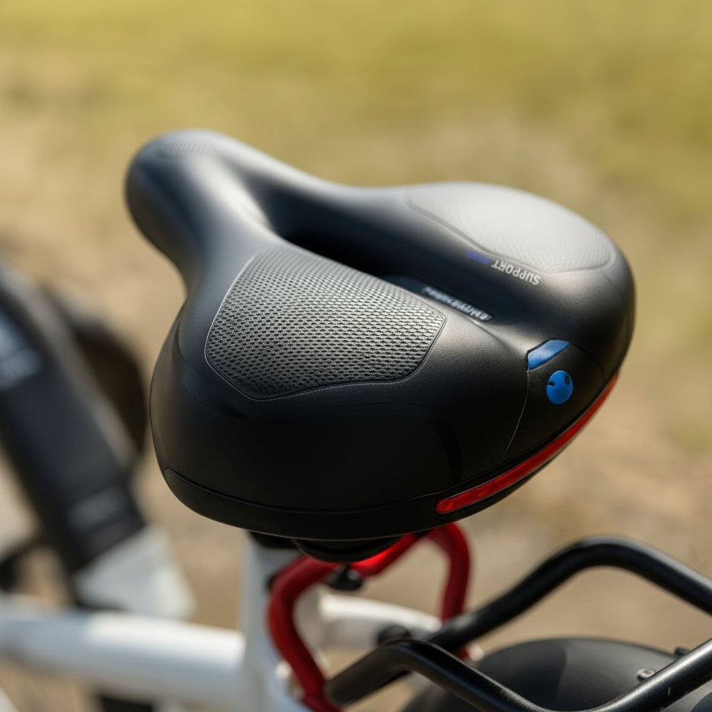 Ergonomic Bicycle Saddle with Suspension and Water-repellent Design for Optimal Comfort