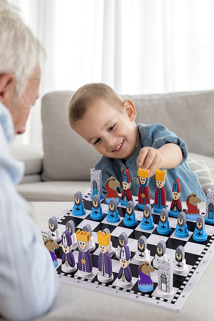 Set Avventura | Scacchi Educativi in Legno con Disegni Colorati | Stimola il Pensiero Strategico per Bambini 2