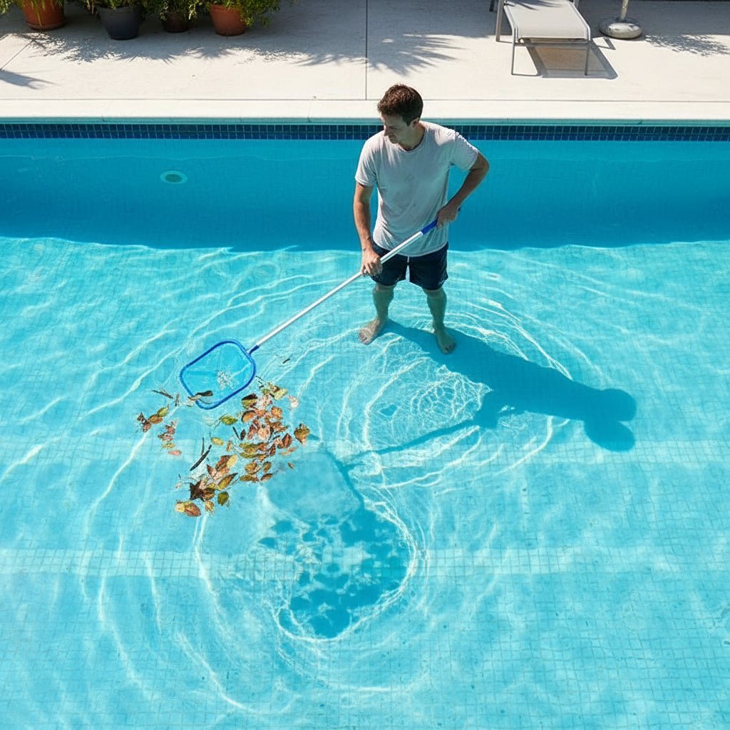 Complete Pool Cleaning Set with Sturdy Aluminum Pole | Efficient Maintenance for Clean and Clear Water
