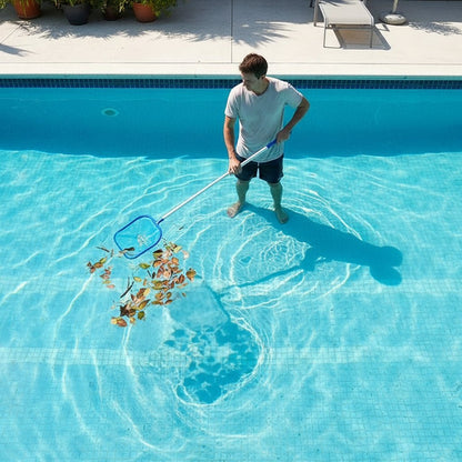 Complete Pool Cleaning Set with Sturdy Aluminum Pole | Efficient Maintenance for Clean and Clear Water