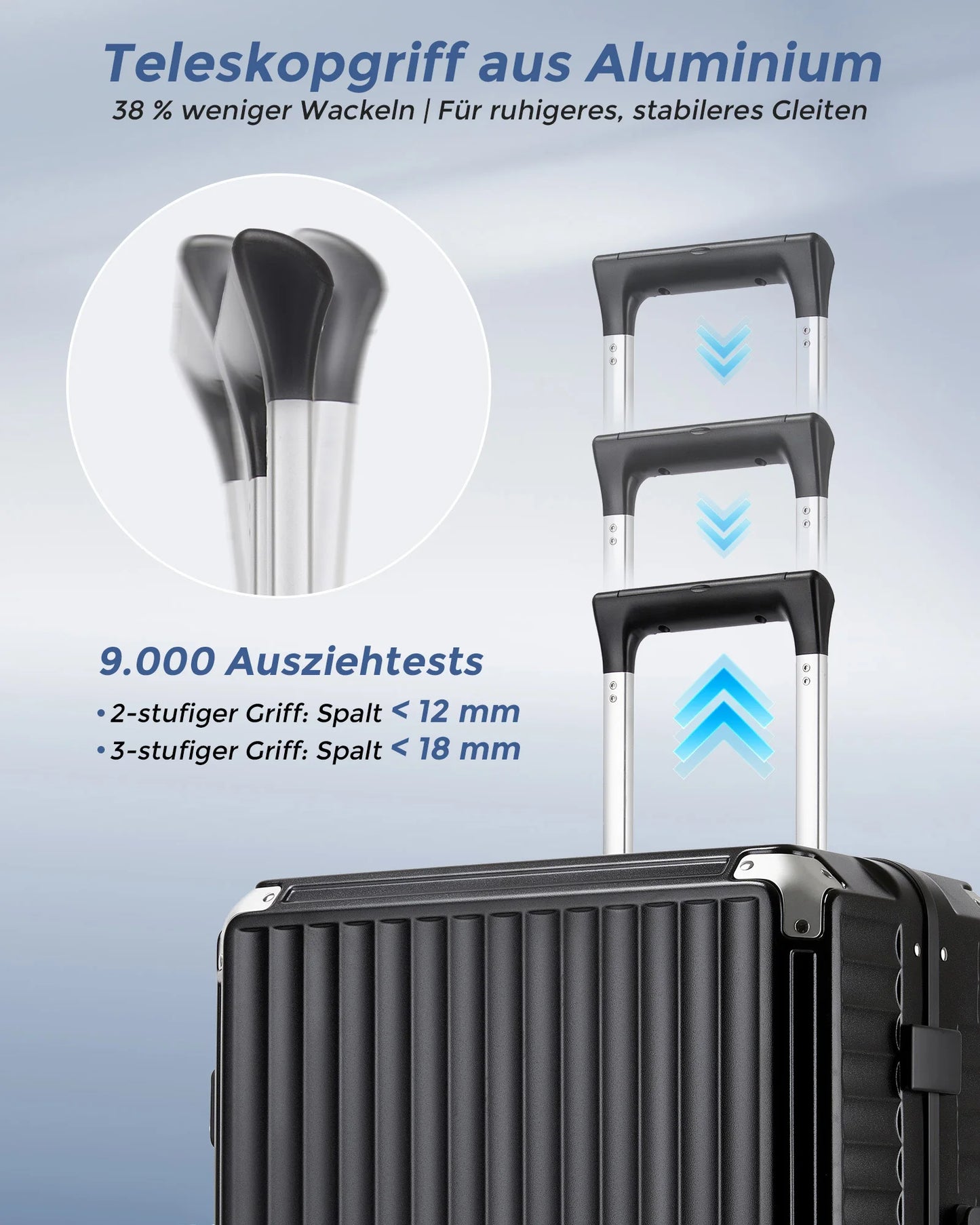Set Di Valigie Rigide | Valigie Set con 4 Ruote Girevoli e Design Senza Cerniere per Viaggi Sicuri 3