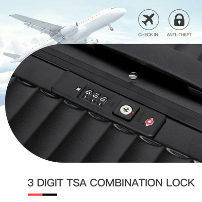 Set Di Valigie Rigide | Valigie Set con 4 Ruote Girevoli e Design Senza Cerniere per Viaggi Sicuri 5
