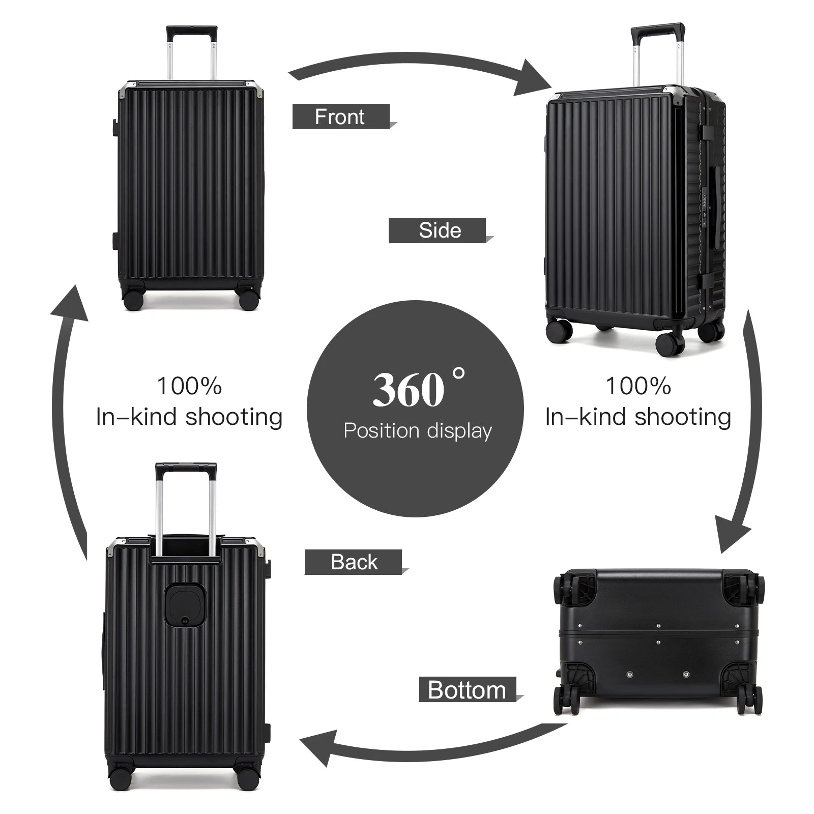 Set Di Valigie Rigide | Valigie Set con 4 Ruote Girevoli e Design Senza Cerniere per Viaggi Sicuri 6