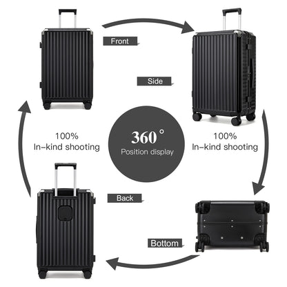 Set Di Valigie Rigide | Valigie Set con 4 Ruote Girevoli e Design Senza Cerniere per Viaggi Sicuri 6