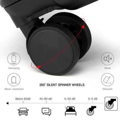 Set Di Valigie Rigide | Valigie Set con 4 Ruote Girevoli e Design Senza Cerniere per Viaggi Sicuri 7
