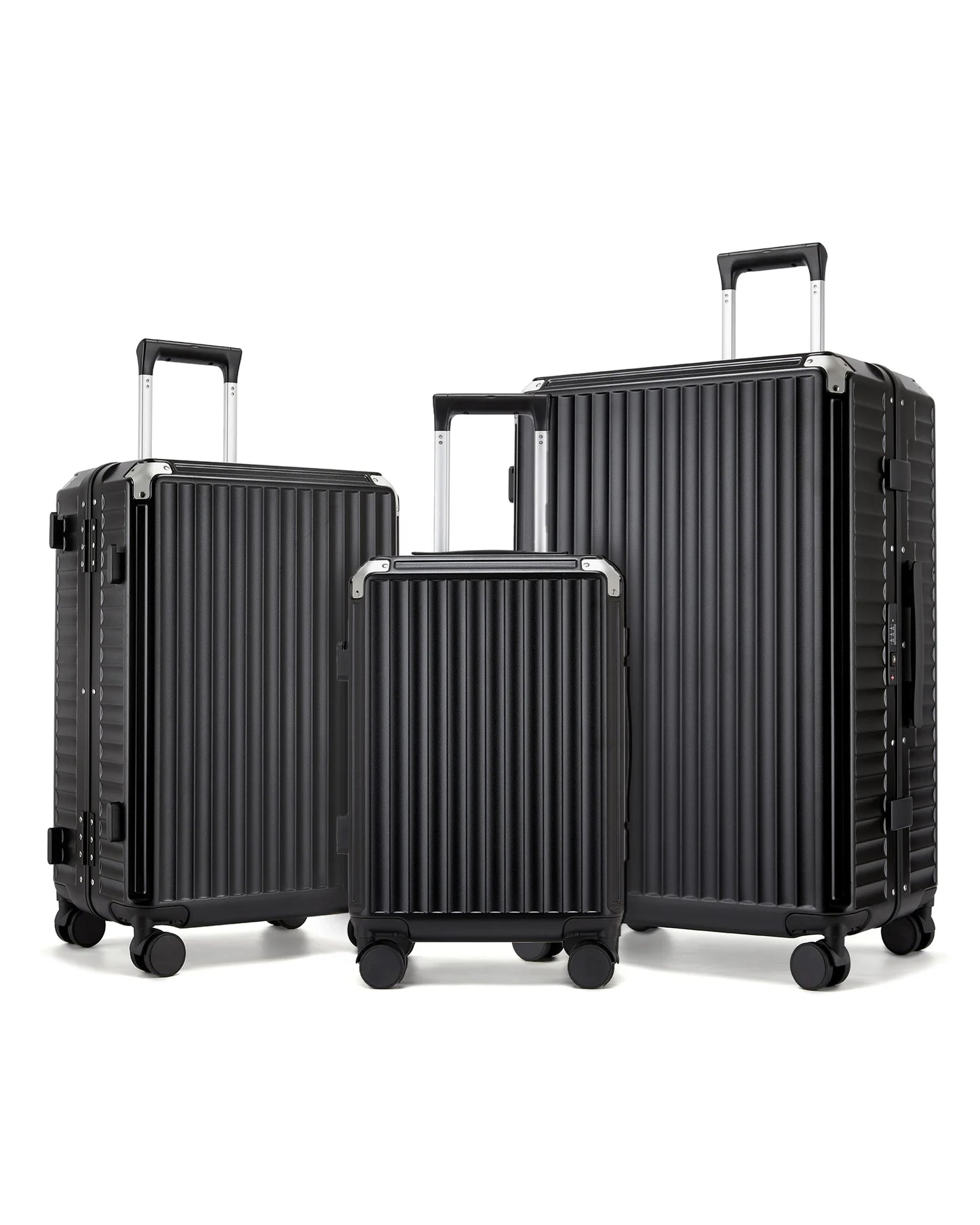 Set Di Valigie Rigide | Valigie Set con 4 Ruote Girevoli e Design Senza Cerniere per Viaggi Sicuri 8