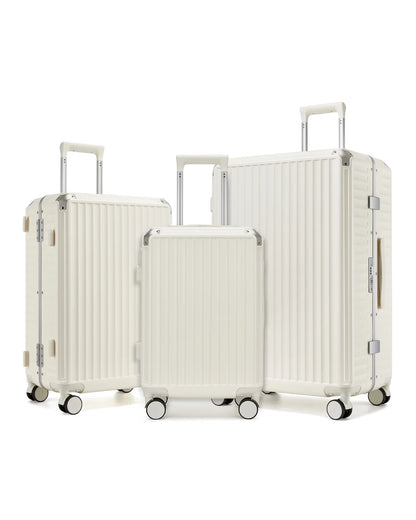 Set Di Valigie Rigide | Valigie Set con 4 Ruote Girevoli e Design Senza Cerniere per Viaggi Sicuri 9