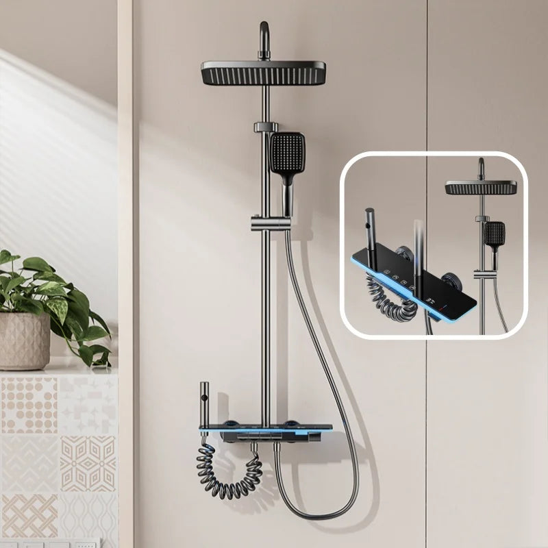 Set Doccia Completo | Kit Doccia con Display LED e Soffione a Pioggia - Comfort e Sicurezza per il Tuo Bagno 0