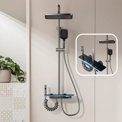 Set Doccia Completo | Kit Doccia con Display LED e Soffione a Pioggia - Comfort e Sicurezza per il Tuo Bagno 0
