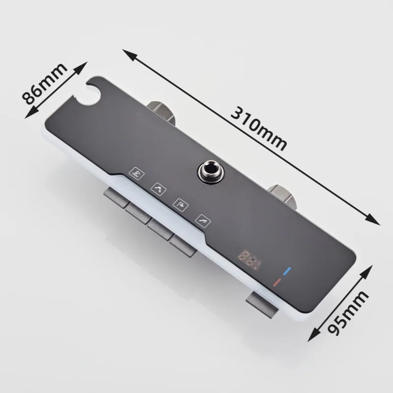 Set Doccia Completo | Kit Doccia con Display LED e Soffione a Pioggia - Comfort e Sicurezza per il Tuo Bagno 2