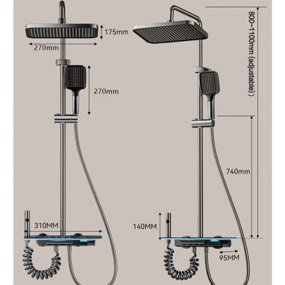 Set Doccia Completo | Kit Doccia con Display LED e Soffione a Pioggia - Comfort e Sicurezza per il Tuo Bagno 4