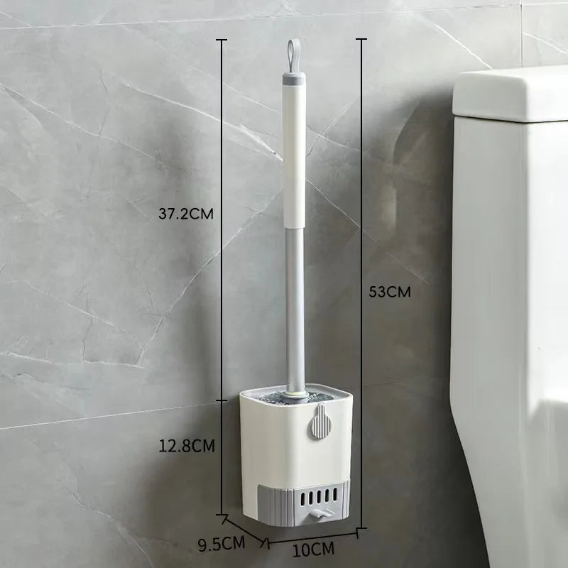 Set Scopino WC con Supporto a Parete e Manico Lungo | Design Flessibile per Pulizia Efficiente del Bagno 6