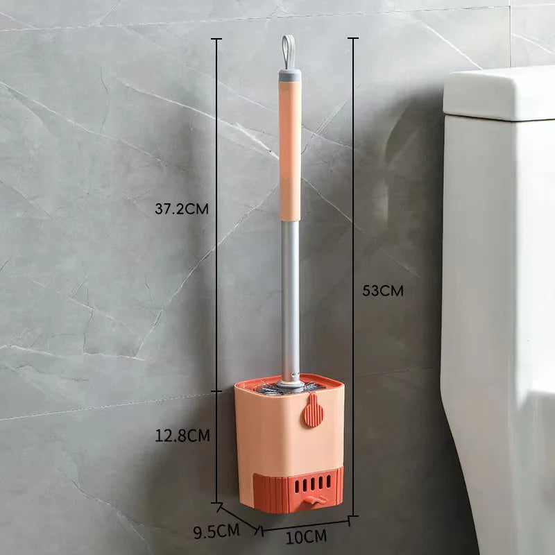 Set Scopino WC con Supporto a Parete e Manico Lungo | Design Flessibile per Pulizia Efficiente del Bagno 8