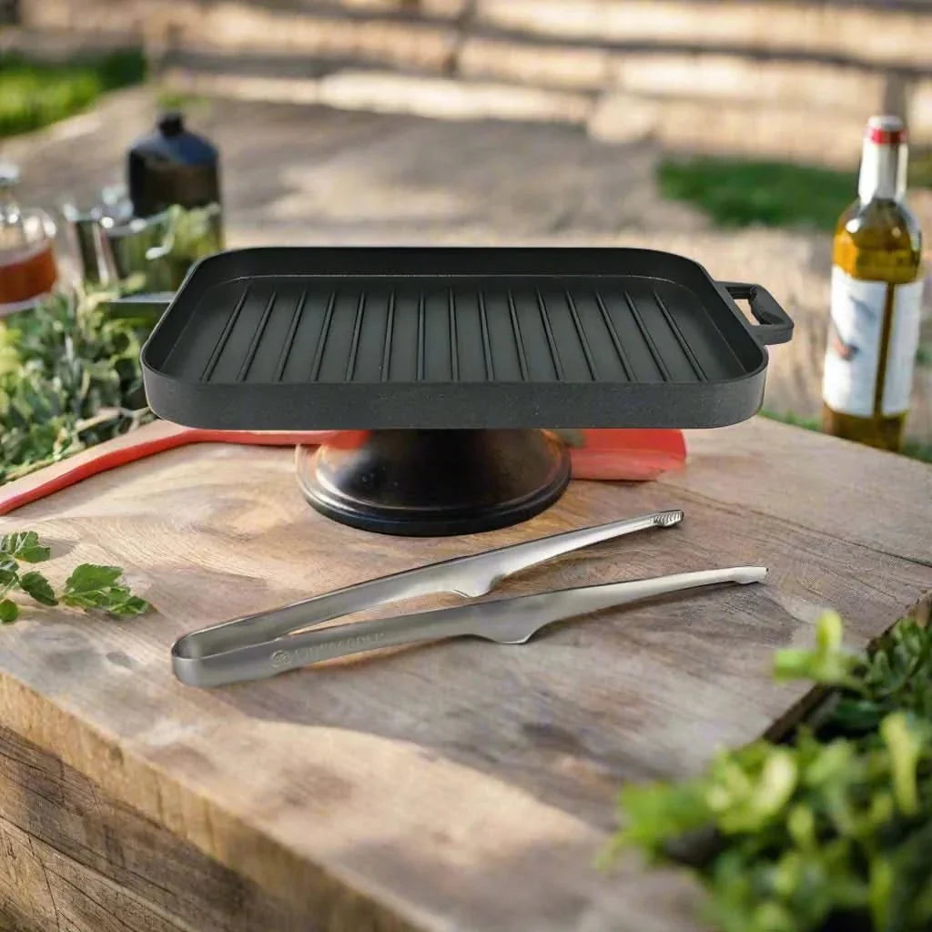 Portable Grill Set with Lightweight Tongs and Compact Design | Ideal for Camping and Picnics