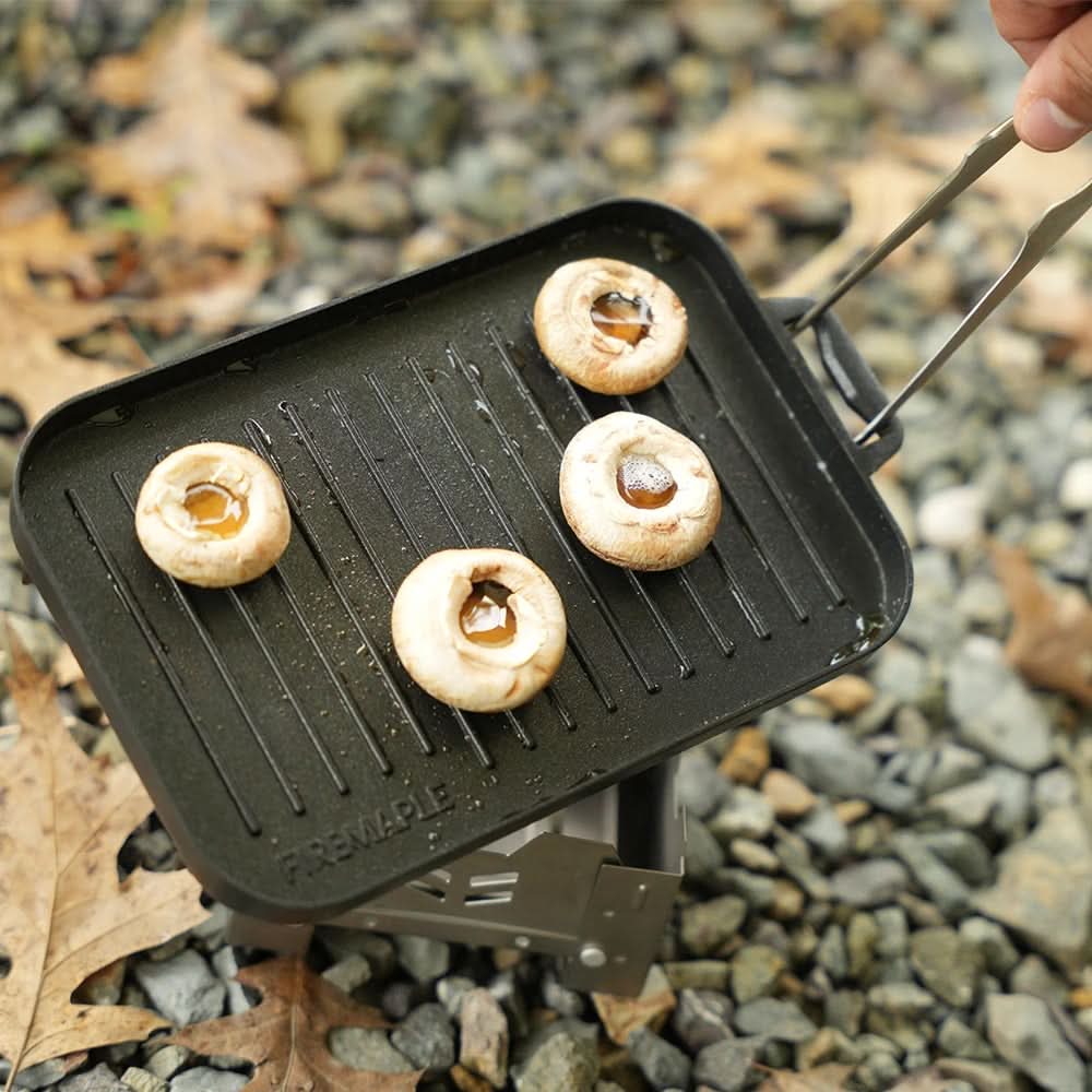 Portable Grill Set with Lightweight Tongs and Compact Design | Ideal for Camping and Picnics