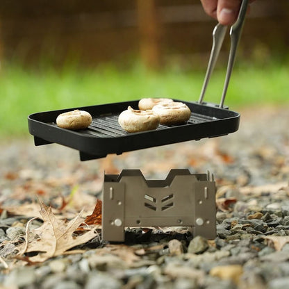 Portable Grill Set with Lightweight Tongs and Compact Design | Ideal for Camping and Picnics