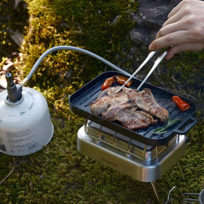 Portable Grill Set with Lightweight Tongs and Compact Design | Ideal for Camping and Picnics