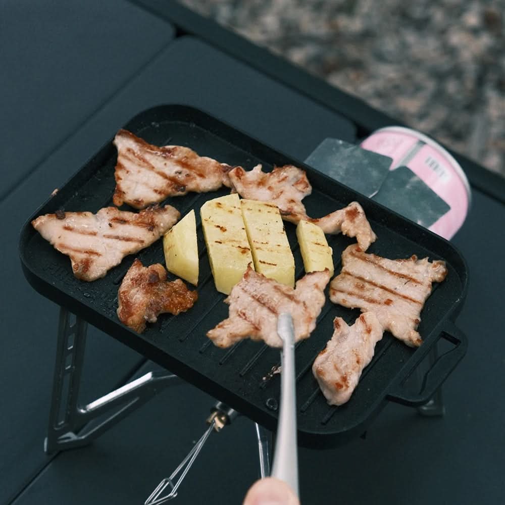 Portable Grill Set with Lightweight Tongs and Compact Design | Ideal for Camping and Picnics