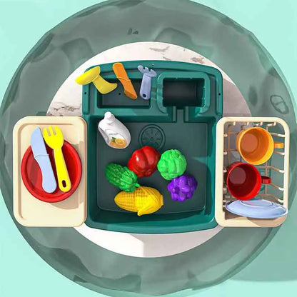 Set di Lavello da Cucina per Bambini con Acqua Corrente | Gioco di Ruolo Colorato per Sviluppo Creativo e Divertimento 2