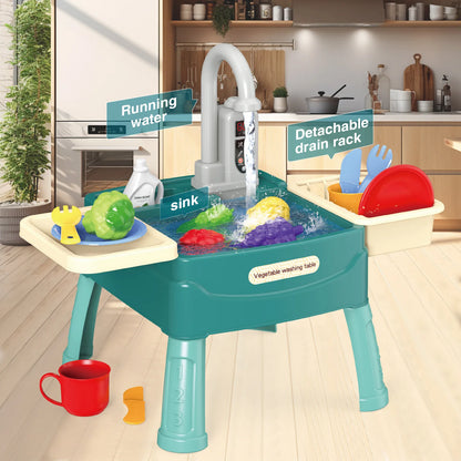 Set di Lavello da Cucina per Bambini con Acqua Corrente | Gioco di Ruolo Colorato per Sviluppo Creativo e Divertimento 3