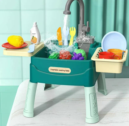 Set di Lavello da Cucina per Bambini con Acqua Corrente | Gioco di Ruolo Colorato per Sviluppo Creativo e Divertimento 5