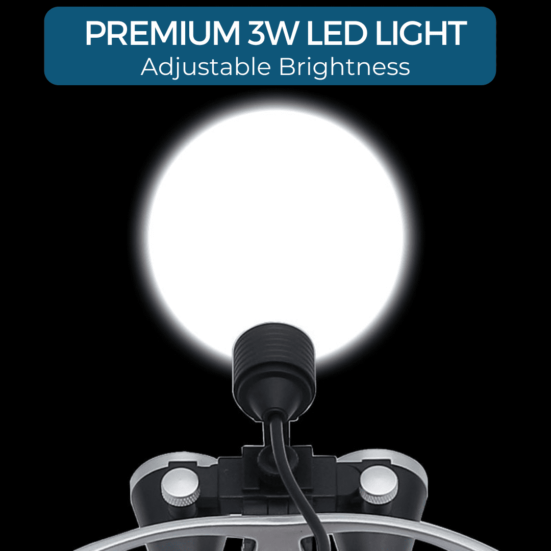 Set di Lenti Chirurgiche per Dentisti con Illuminazione LED 3W | Ingrandimento 2,5x/3,5x per Visibilità Ottimale 3