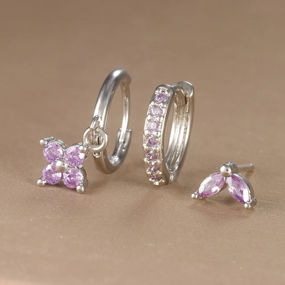 Set di Orecchini Donna a Goccia in Acciaio Inossidabile con Cristalli Zircone Ð Design Elegante per Comfort e Stile 17