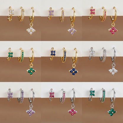 Set di Orecchini Donna a Goccia in Acciaio Inossidabile con Cristalli Zircone Ð Design Elegante per Comfort e Stile 4