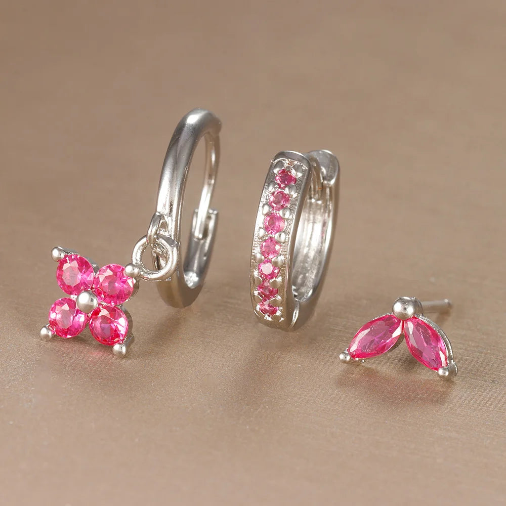 Set di Orecchini Donna a Goccia in Acciaio Inossidabile con Cristalli Zircone Ð Design Elegante per Comfort e Stile 6