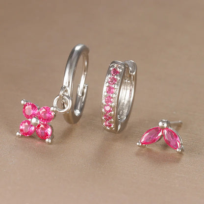 Set di Orecchini Donna a Goccia in Acciaio Inossidabile con Cristalli Zircone Ð Design Elegante per Comfort e Stile 6