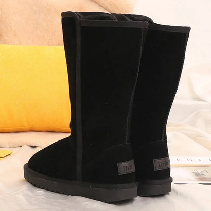 Corinna | Women's Waterproof Leather Knee-High Boots with Soft Lining - Reliable Winter Wear