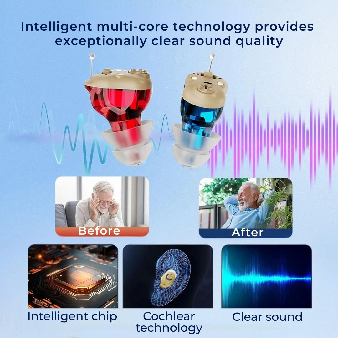 SilentWave | Apparecchi Acustici Invisibili Ricaricabili con Design Discreto | Migliora Chiarezza del Suono per Udito Ottimale 4