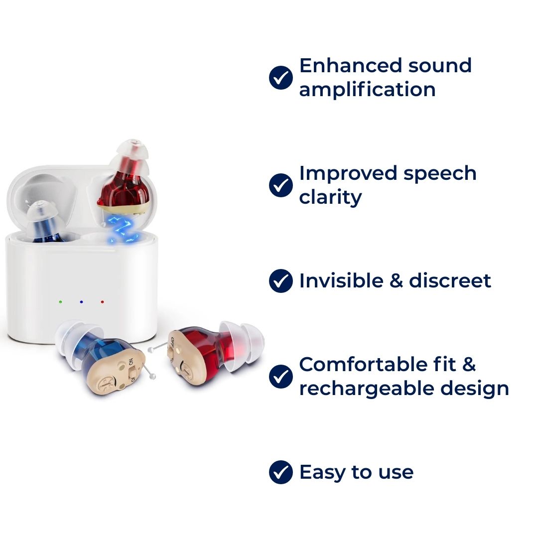 SilentWave | Apparecchi Acustici Invisibili Ricaricabili con Design Discreto | Migliora Chiarezza del Suono per Udito Ottimale 5