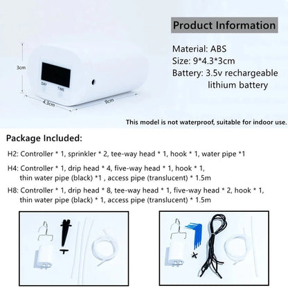 Irrigation System | Automatic Drip Irrigation with Long-Lasting Battery | Setup for Healthy Indoor Plants