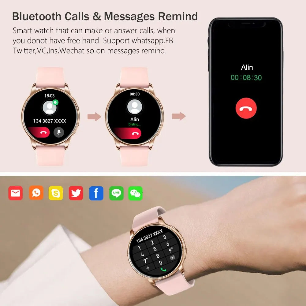Smartwatch Bluetooth con Monitoraggio Fitness e Chiamate | Impermeabile IP68 per Attività Sportive e Salute 2