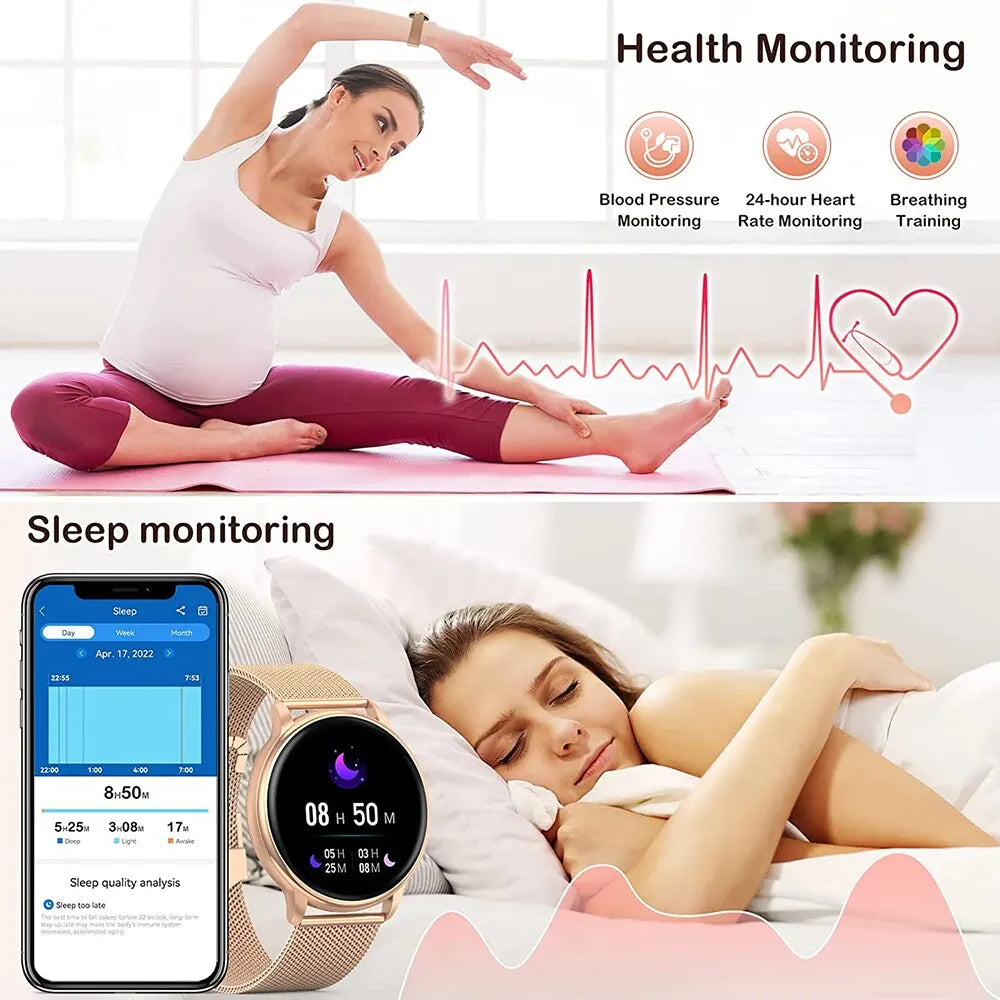 Smartwatch Bluetooth con Monitoraggio Fitness e Chiamate | Impermeabile IP68 per Attività Sportive e Salute 3