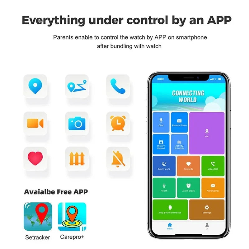 Smartwatch per Bambini | Smartwatch 4G con GPS e Videochiamata | Design Impermeabile per Sicurezza e Divertimento
