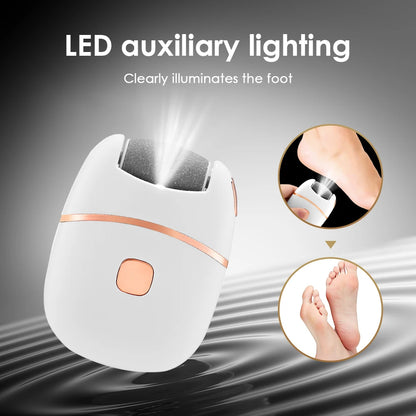 Smerigliatrice Elettrica per Piedi con Illuminazione LED e Ricarica USB | Cura Profonda per Pelle Morta e Calli 0